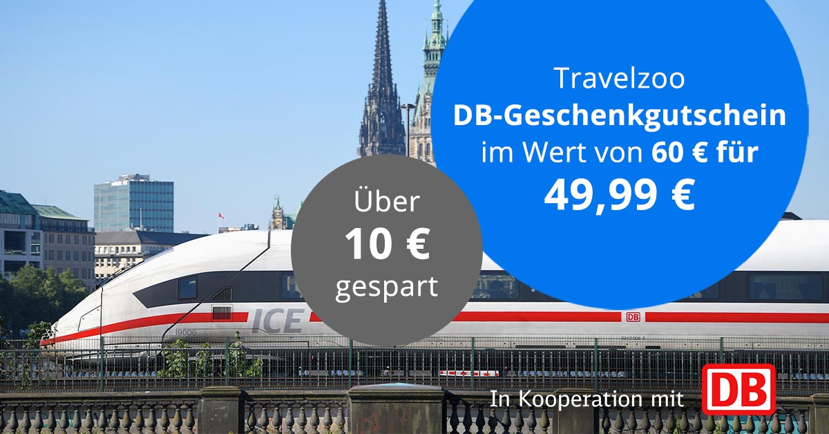 Travelzoo DB-Geschenkgutschein im Wert von 60 € für die Deutsche Bahn – für nur 49,99 €🚄😎 Über 10 € sparen‼️bit.ly/2RBtIOm
