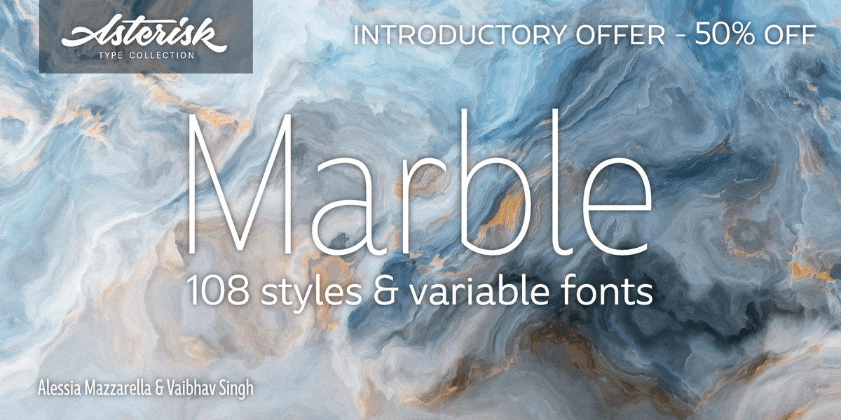 urwtype's tweet photo. Easy to license: There’s still 50% off #Marble, the new versatile #sansserif #typeface for #corporate and #publishing use. https://t.co/zmLnxKOvow #design #web #mobile #easylicensing https://t.co/BXIzIdhE9R
