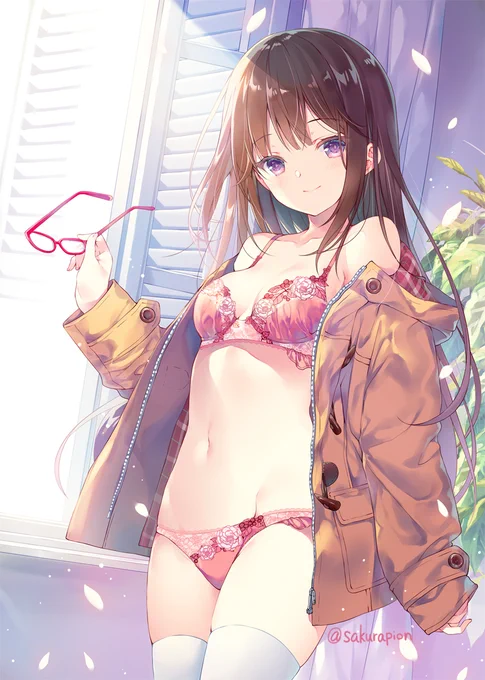 ダッフルコート×下着ちゃん👓 