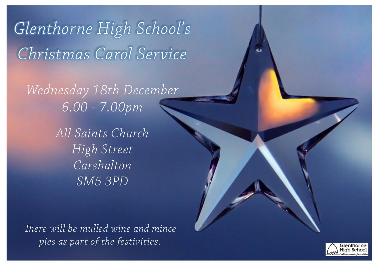 Our Christmas Carol Service is going to be held at All Saints Church in Carshalton next Wednesday! Please come down to celebrate Christmas and support our fantastic musicians! #glenthornearts #glenthornemusic #christmascarolservice #christmas2019 #achievementforall