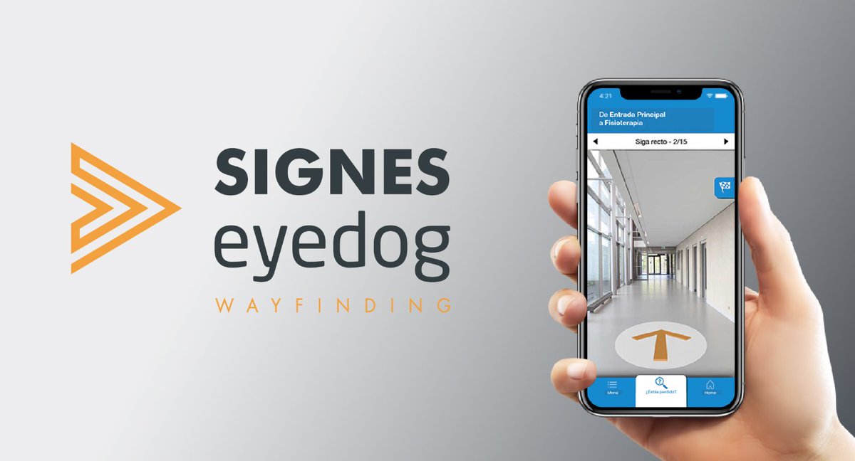 SignesIC's tweet photo. ¿Conoces #Signes #Eyedog? Una nueva experiencia de orientación y #señalización para grandes espacios en dispositivos móviles 📲, con navegación a través de imágenes del propio espacio y sin necesidad de acceso a Internet. 📳
Más info aquí 👉 https://t.co/LgUDvcIYv5 https://t.co/W5SEBBYo9G