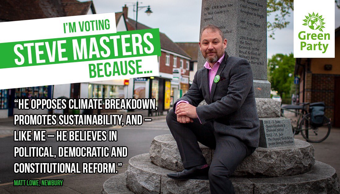 davidrmarsh's tweet photo. I’m going to #VoteSteve because he’s a real person. He’s served his country. He’s been homeless. He’s used food banks. He really understands, and he really cares. #VoteGreen2019 #GE2019 @newburygreens https://t.co/TmJtRGwREu