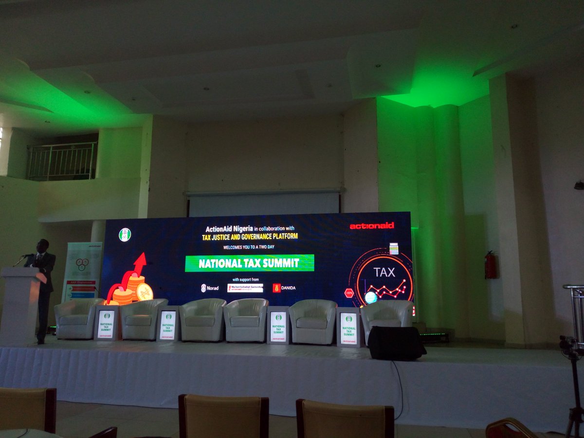 oyinsadiq's tweet photo. Day two at the #NatlTaxSummit organized by @ActionAidNG !

Should be interesting #Taxpower https://t.co/1dN72pVsAF