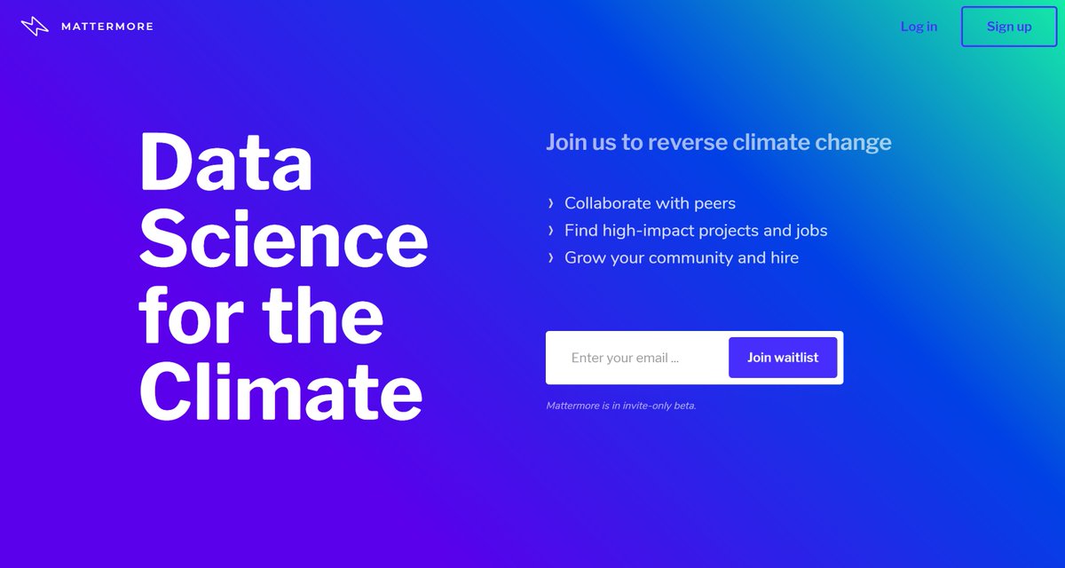 MattermoreHQ's tweet photo. Data science / ML for the climate. 

Our new website is live at https://t.co/TbxutYkjPR. 😊🎈🎉

All feedback most welcome! https://t.co/ZCHOIXf0rB