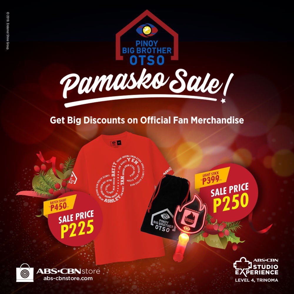 JELAYPILONES08's tweet photo. Isang malaking pamasko ang handog namin sa mga fans ng #PBBOtso ! This holiday season, you can now get your batch shirts and light sticks at discounted prices! Batch shirts are now PHP 225 each (original price: PHP 450) and Batch Light Sticks are now PHP 250 each https://t.co/AqwMxlYxzu