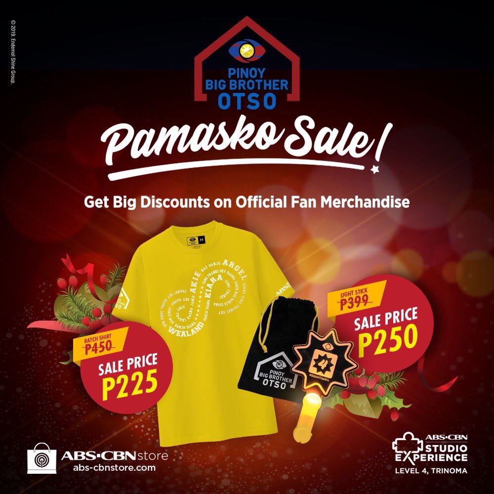 JELAYPILONES08's tweet photo. Isang malaking pamasko ang handog namin sa mga fans ng #PBBOtso ! This holiday season, you can now get your batch shirts and light sticks at discounted prices! Batch shirts are now PHP 225 each (original price: PHP 450) and Batch Light Sticks are now PHP 250 each https://t.co/AqwMxlYxzu