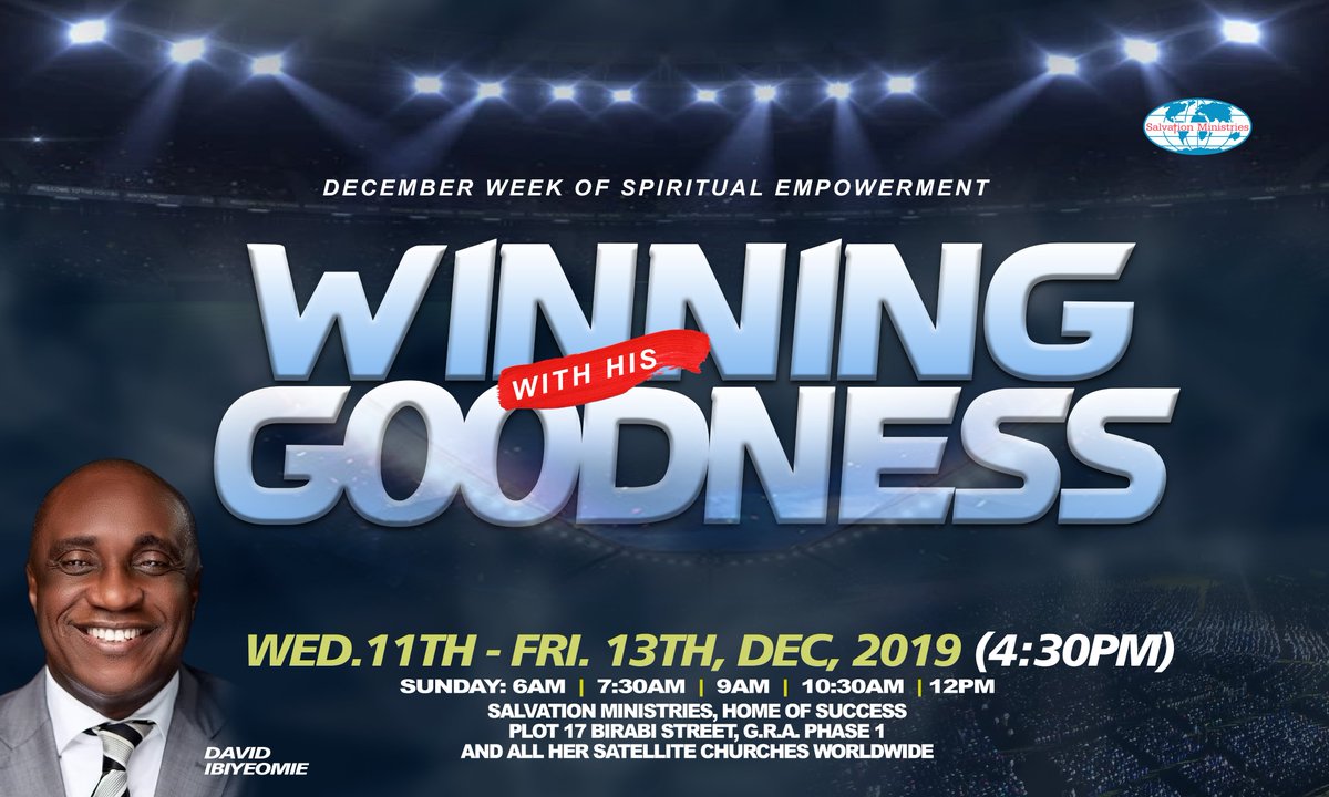 DavidIbiyeomie's tweet photo. Join us this evening for our December Week of Spiritual Empowerment.
Surely, You will end this year well! https://t.co/bKKK35uLaw