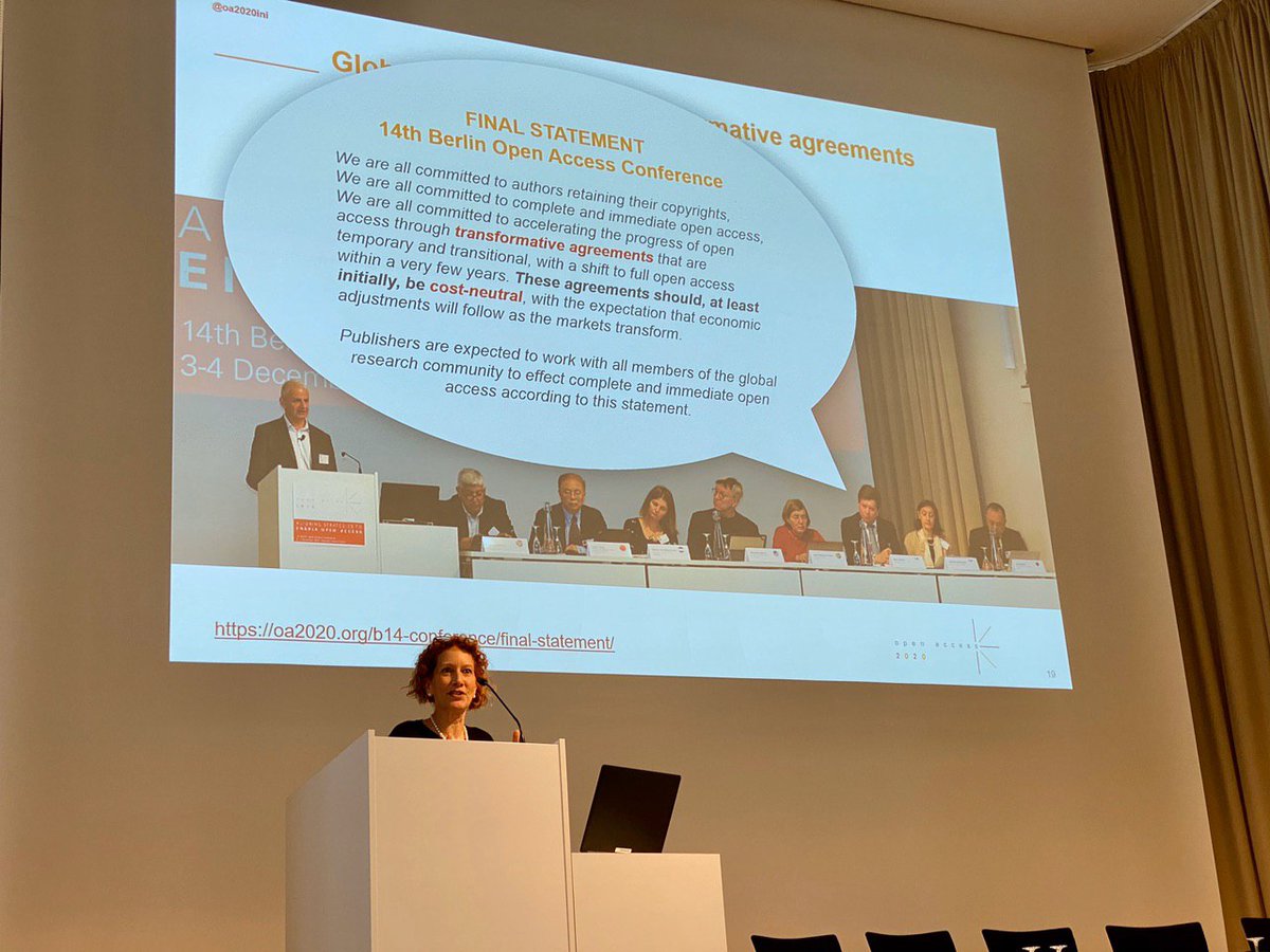 OAAmbs's tweet photo. Next up @ColleenCampbe11 introduces the @oa2020ini 
initiative and the transition to #openaccess through #transformativeagreements https://t.co/8CuAAygN7e