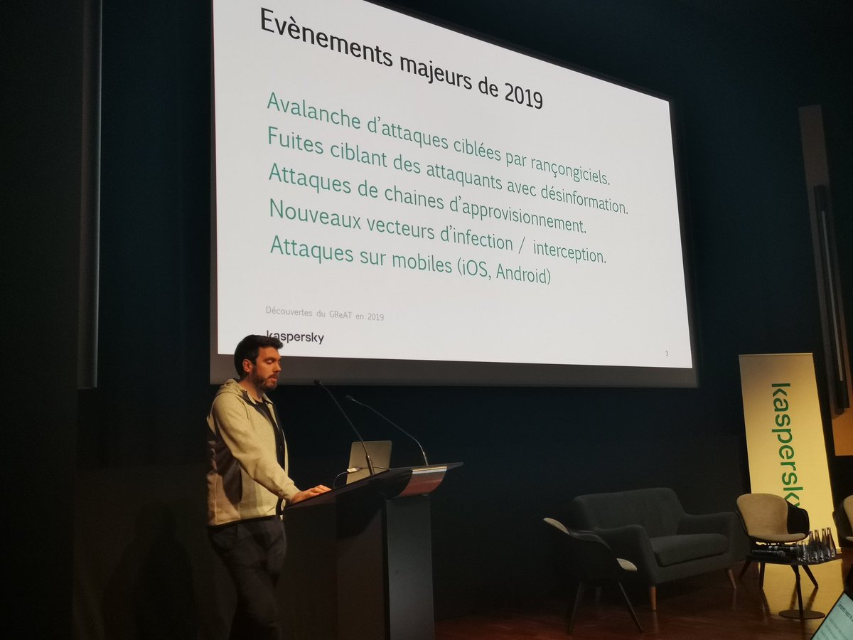kasperskyfrance's tweet image. Présentation des principales découvertes de nos chercheurs en 2019, avec @felixaime ! 💪 #conferenceExperts #ShadowHammer #CyberSecurity