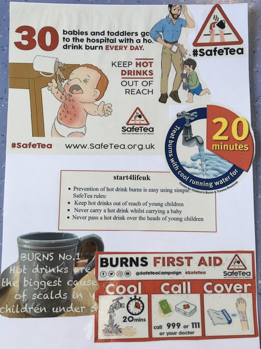 Starlight_RMCH's tweet photo. Is your hot drink out of reach? Raising awareness of the @SafeTeaCampaign with our posters on the unit 🗣👁♨️❗️ #safetea #beburnaware https://t.co/tHKNjatmOF