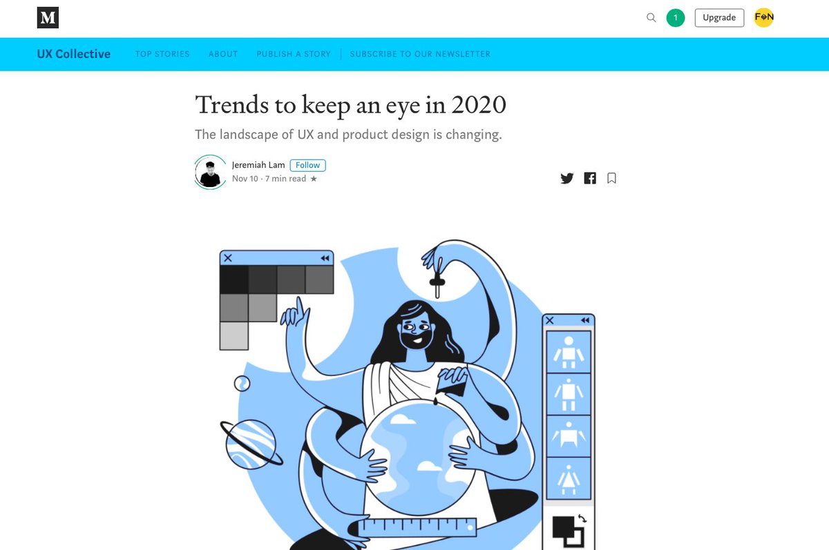 SeanMoffitt's tweet image. Customer &amp;amp; UX Trends - The landscape of UX and product design is changing.
bit.ly/FNcustomertren… #fncustomer2020

#crossdevice #synchronization
#personalization
#faceid 
#voiceui
#augmentedreality 

via @TheUXCollective
