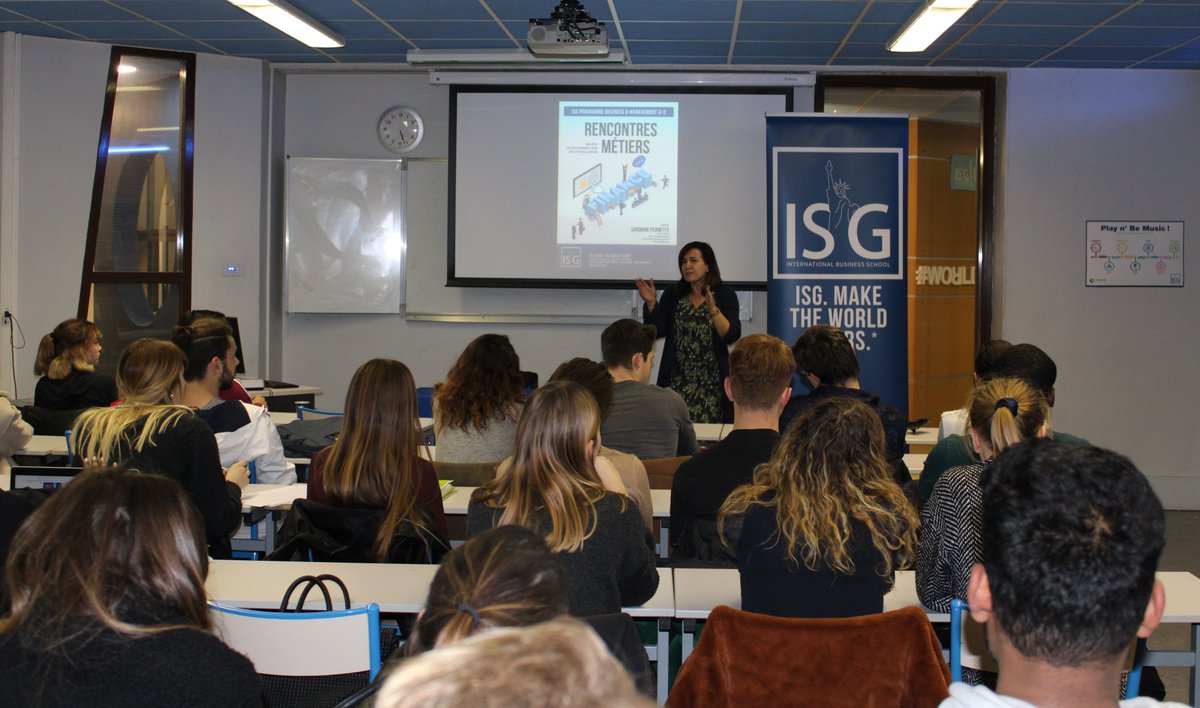 ISG_Lyon's tweet photo. Un grand merci à Sandrine Pernette, Directrice @Incit_finance et @ISGALUMNI 1994 pour son intervention et échanges avec nos étudiants ! '#equity #crowdfunding #BusinessAngel https://t.co/u7xQU0npet