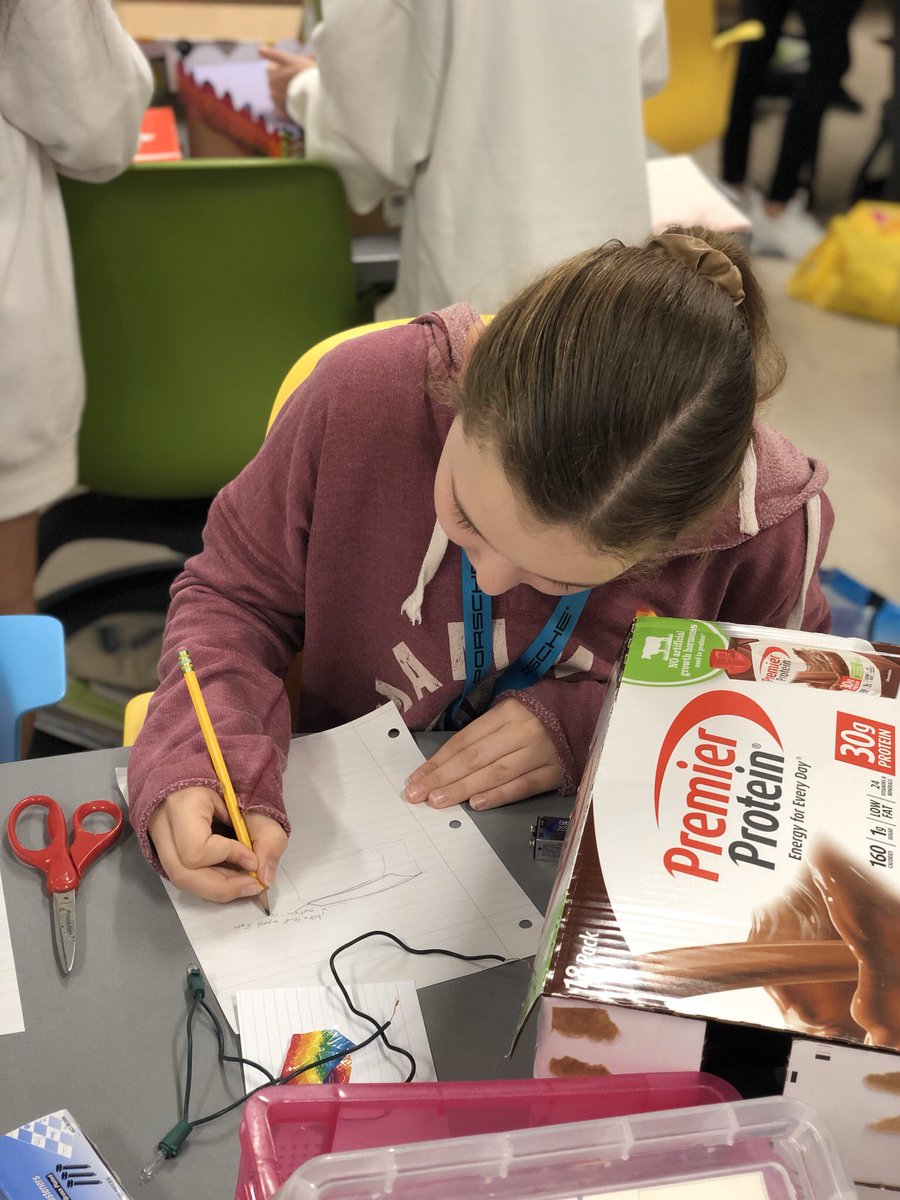 stagerscience's tweet photo. Engineering and creativity at work in the science classroom as students design working circuits with switches with lights coupled with homemade arcade games and Rube Goldberg contraptions! @MISHPISD @STEAMatHP @ericcav https://t.co/FguRJ4XZ3B