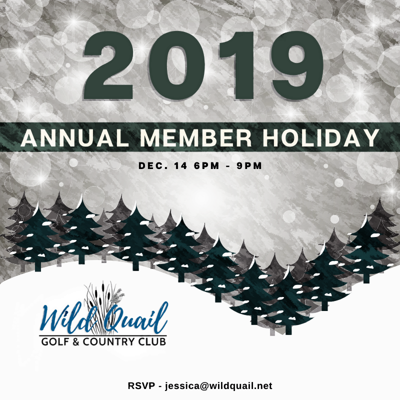 Still time to RSVP for our annual member holiday party!
 RSVP - jessica@wildquail.net