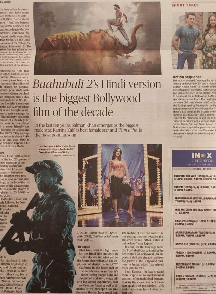 RebelStrFan's tweet image. #BaahubaliTheConclusion 😎😎
Hindi Version Is The Biggest Bollywood 
Film OF The Decade...🤙🤙
#Prabhas 🔥🔥