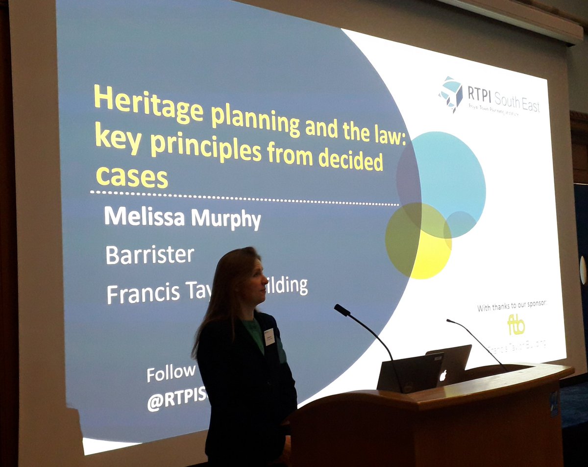 RTPISouthEast's tweet photo. Melissa Murphy @FTB_law gives a presentation on the recent #heritage cases #planninglawupdate #CPD https://t.co/keuecLfelj