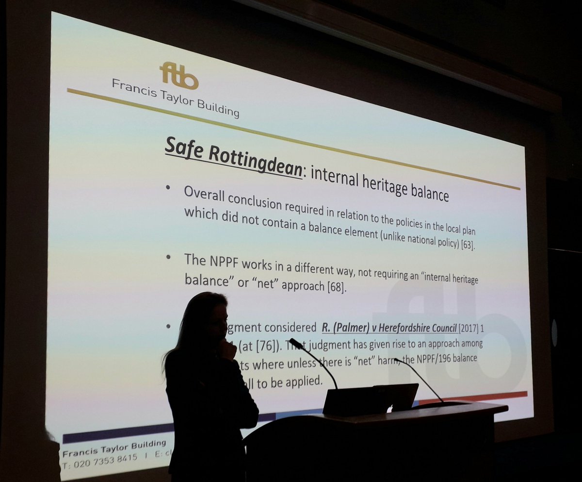 RTPISouthEast's tweet photo. Melissa Murphy @FTB_law gives a presentation on the recent #heritage cases #planninglawupdate #CPD https://t.co/keuecLfelj