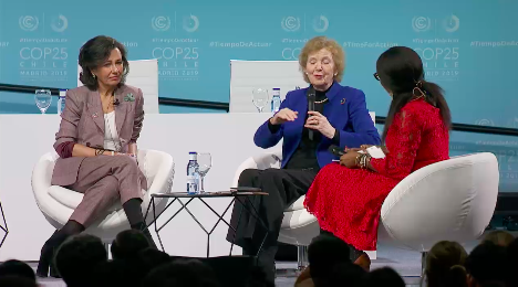 PabellonCOPcl's tweet photo. "I couldn't be happier that at last people are waking up because of young people". La ex Presidenta de Irlanda, Mary Robinson, participa del "High-Level Event on Global #ClimateAction".

 #TiempoDeActuar #TimeForAction

VIVO 👉https://t.co/ElVX2aig4y https://t.co/A9wmuVXv2Q