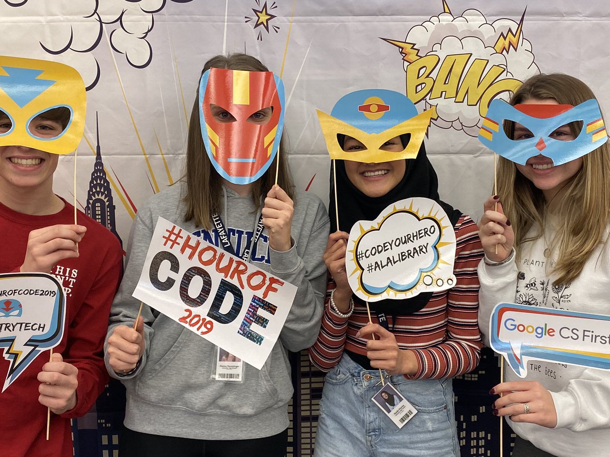 TigheTweets's tweet image. Kicking off #fcpshourofcode2019 with @LHSLibraryMedia & some SUPER fun #CSfirst activities!! #ALALibrary #justtrytech