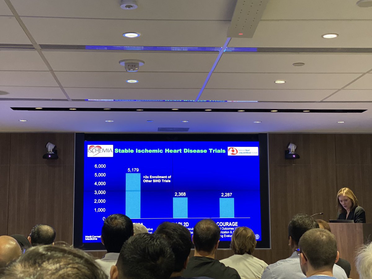 drdaibes's tweet photo. We continued our discussion of #StableCAD in this mornings excellent grand rounds by @lesleejshaw “#COURAGE #BARI2D and #ISCHEMIA”! Wonderful and interactive discussion! https://t.co/4f1GDHzPse