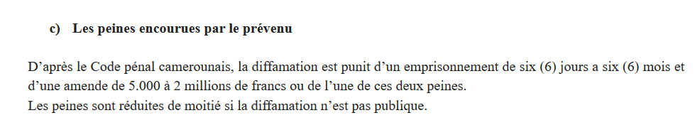 jtchoufang's tweet photo. @Sampo151 @KahWalla J'ignore de quoi vous parlez. Si des gens ont été diffamés, bien évidemment qu'ils ont dû ou ont pu faire valoir leur droit en déposant plainte, du moins je l'espère.
Toutefois, le code pénal est assez clair sur la diffamation.👇
https://t.co/hP5trHFZX3 https://t.co/cx82fBPQoe