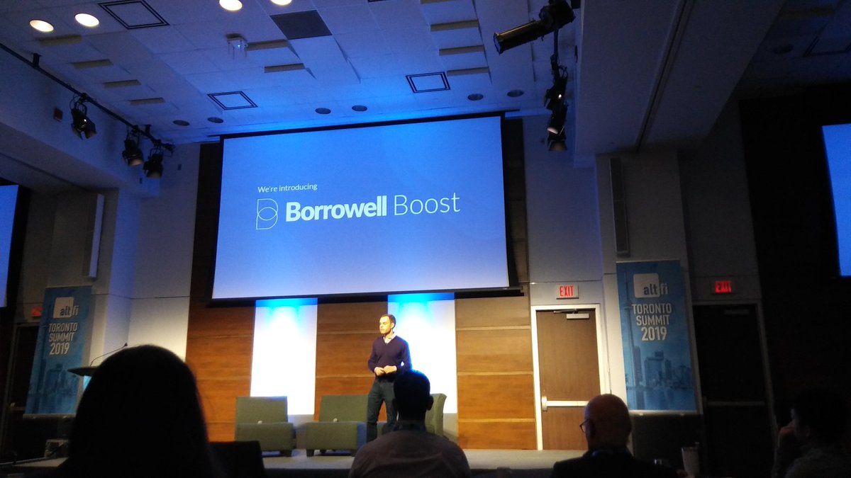 BurnYrMortgage's tweet photo. Exciting news! @Borrowell CEO @andrewtgraham announces the release of Boost to help Canadians pay their bills on time #AltFiToronto #fintech https://t.co/j1w8cGiAz5