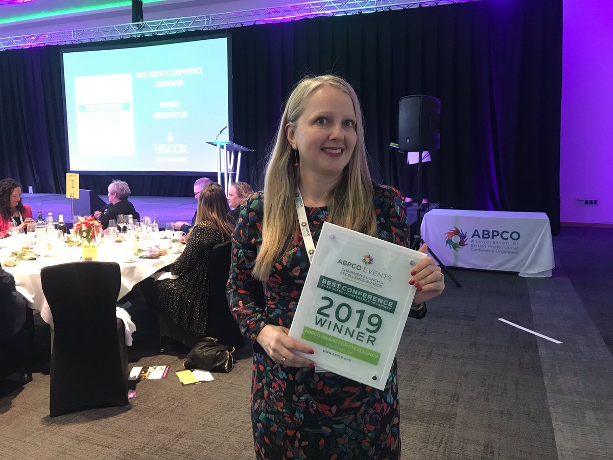 ABPCO's tweet photo. Finally, the award for Agency PCO goes to Healthcare Conferences UK. https://t.co/8BJrm3ywV4