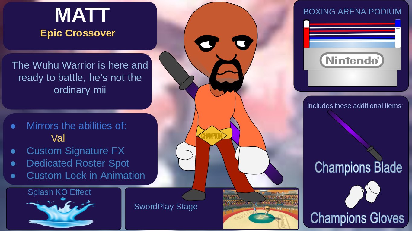 Matt When Will You Add Mii Matt From Wii Sports Huh Matt When Will You Add Mii Matt From Wii Sports Huh