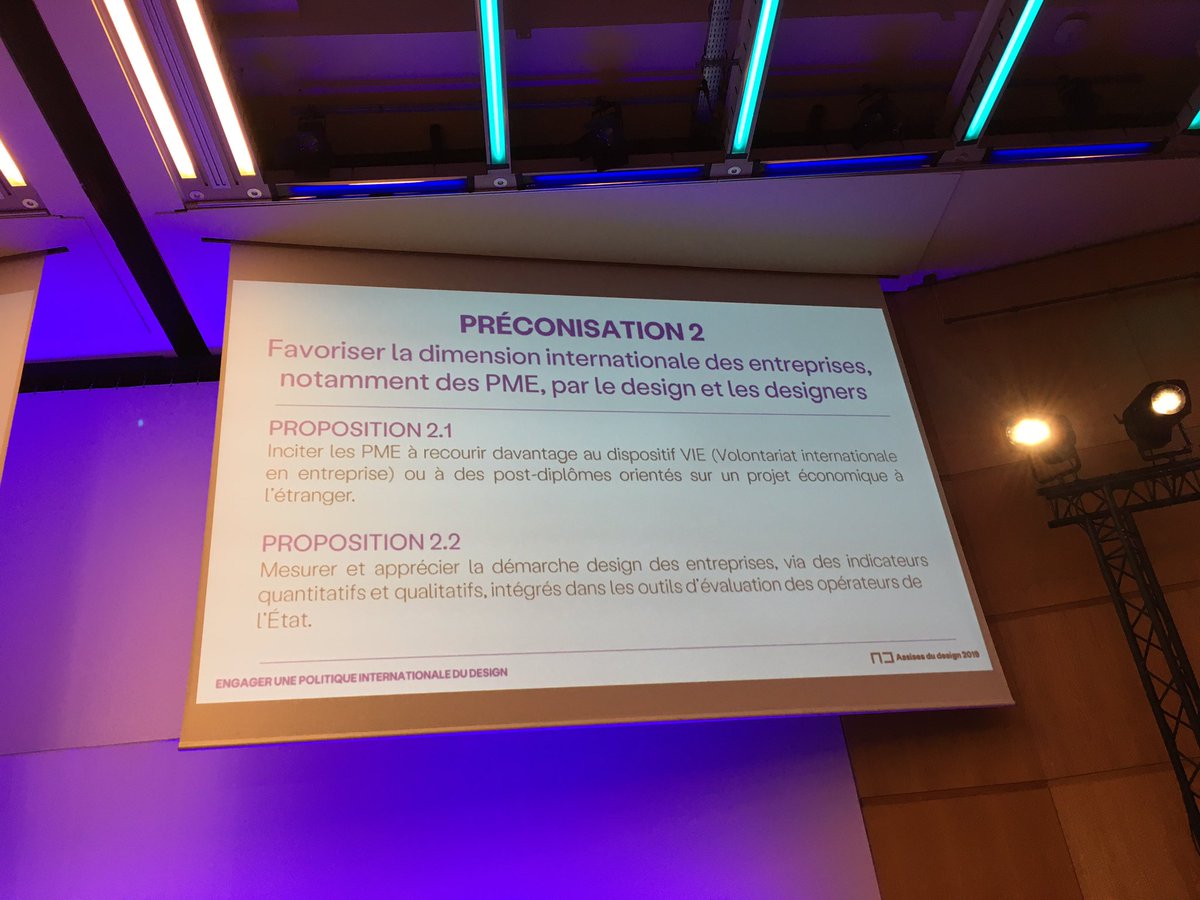 Favoriser la dimension internationale des entreprises, notamment des PME, par le design et les designers #AssisesDuDesign @ClusterQDC <a href="/lecolededesign/">L'École de design Nantes Atlantique</a> @FBerthereaux <a href="/fdegouzon/">fdegouzon</a>