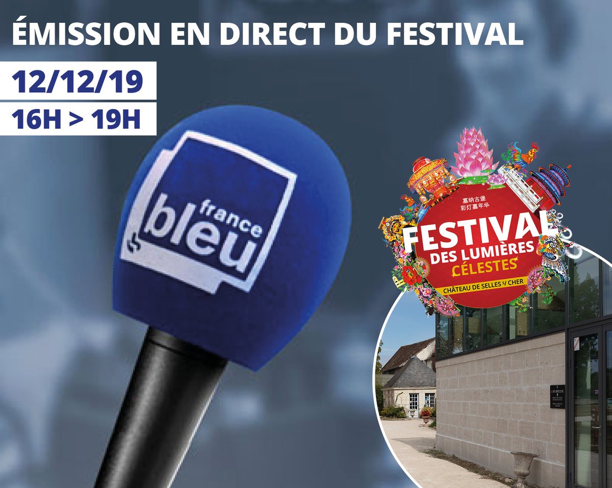 [ 🔴 DIRECT ANTENNE demain ]
Venez assister à l'émission France Bleu Berry 🎤 avec Michel Benoit.
> Accès libre
> Jeudi 12 décembre de 16h à 19h
> Au Café Hippolyte (à l'entrée du Festival)

#festivaldeslumierescelestes