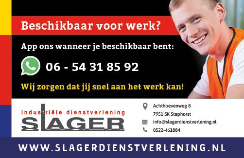SlagerStaphorst's tweet image. #vacatures #benieuwd #komlangs of bel 0522461884