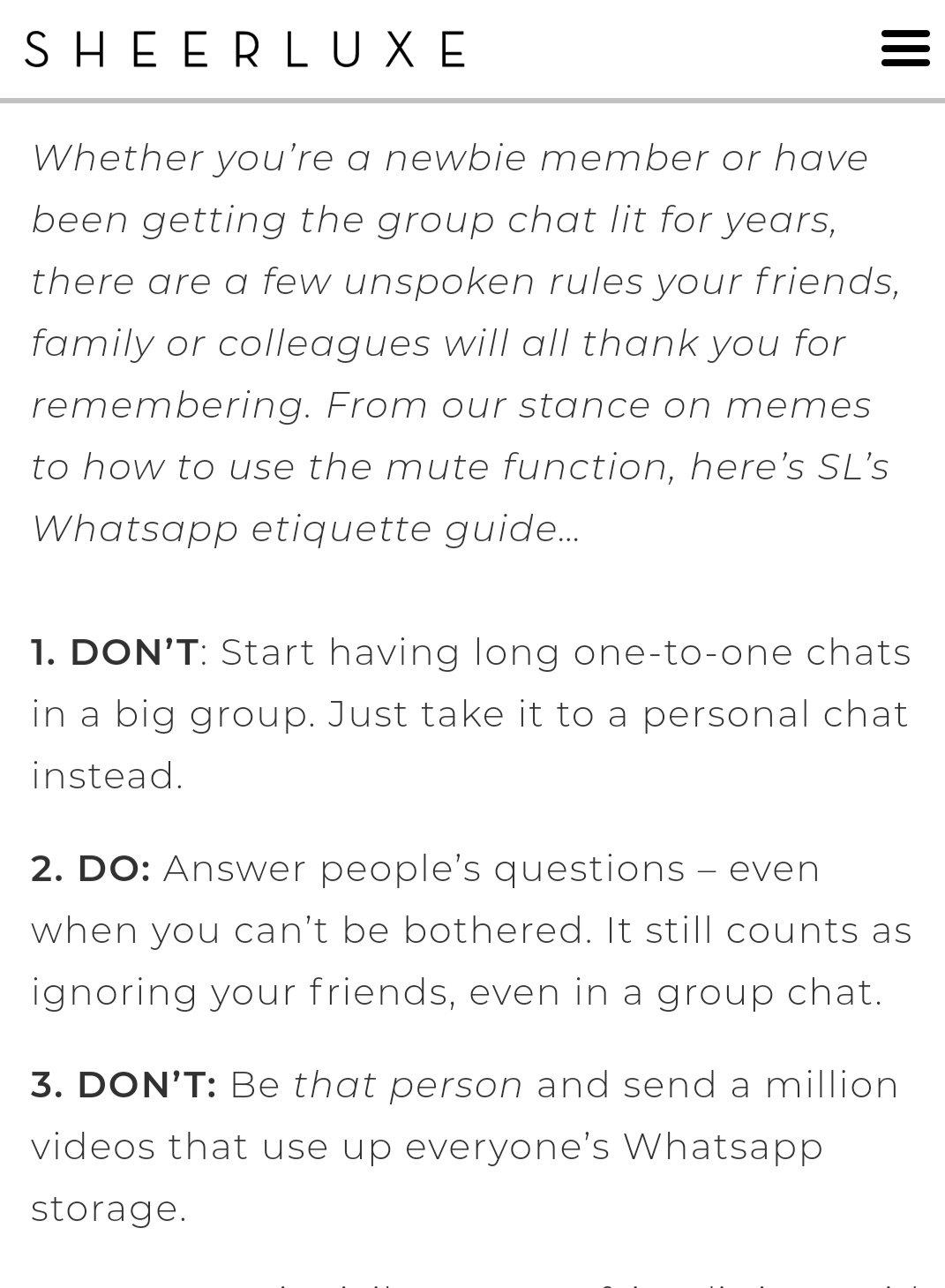 Hanita Mohd Yasin 13 Rules Of Whatsapp Group Chat Etiquette T Co P4pr0hrr6a Twitter