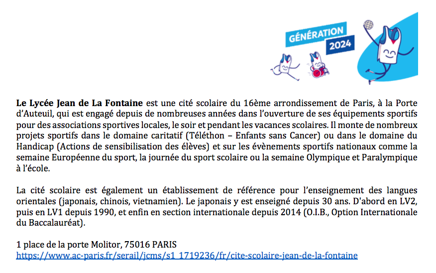 LaFontaineJOP16's tweet photo. Voici notre communiqué de presse. Aidez-nous à financer notre projet en associant votre #entreprise à notre aventure unique sur un plan #culturel, #sportif, #éducatif. Nous pourrons partager notre #experience et nos anecdotes à vos salariés 😉 https://t.co/xZhlt2tdop