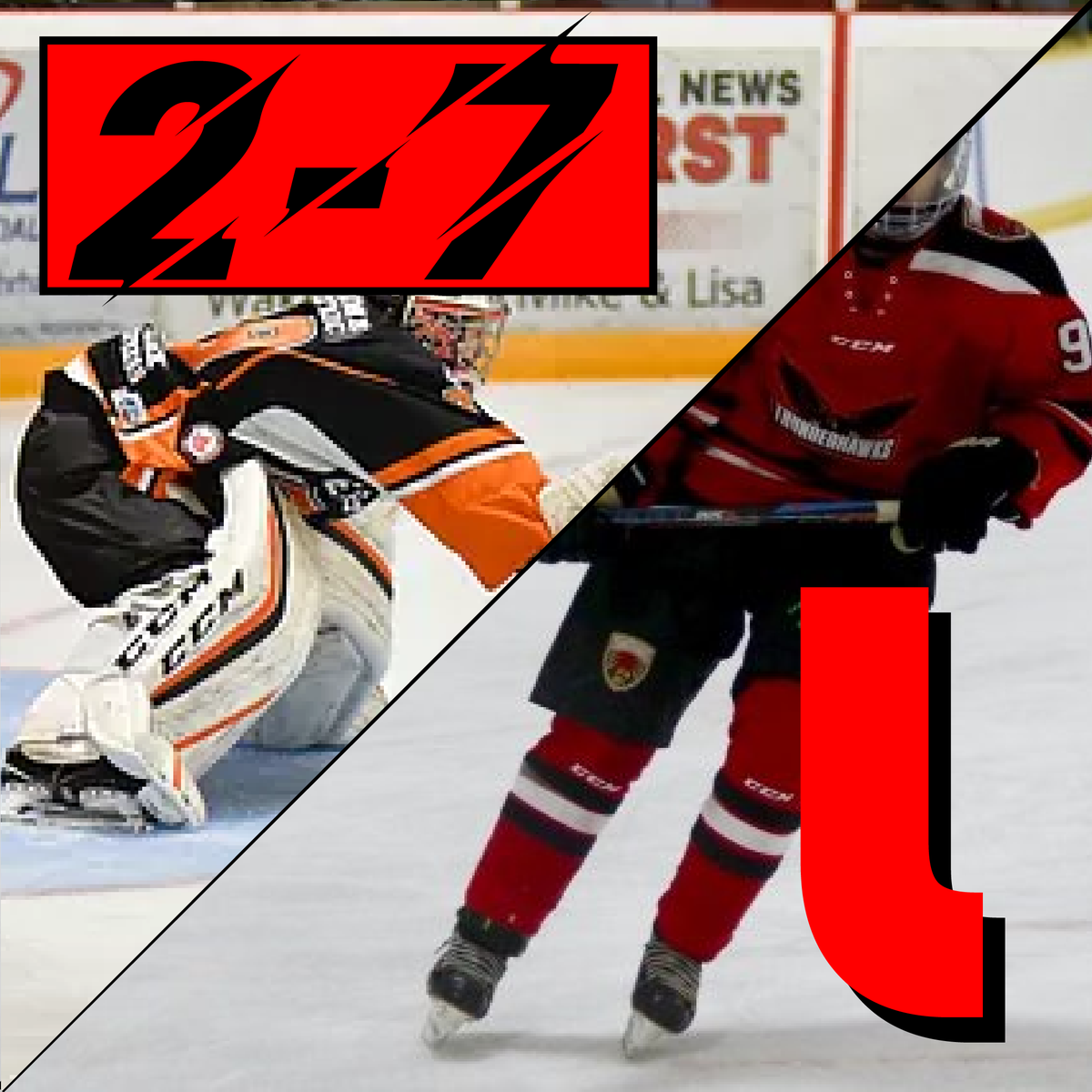 We didn't let them take us down without a fight, 2-7 Essex last night.