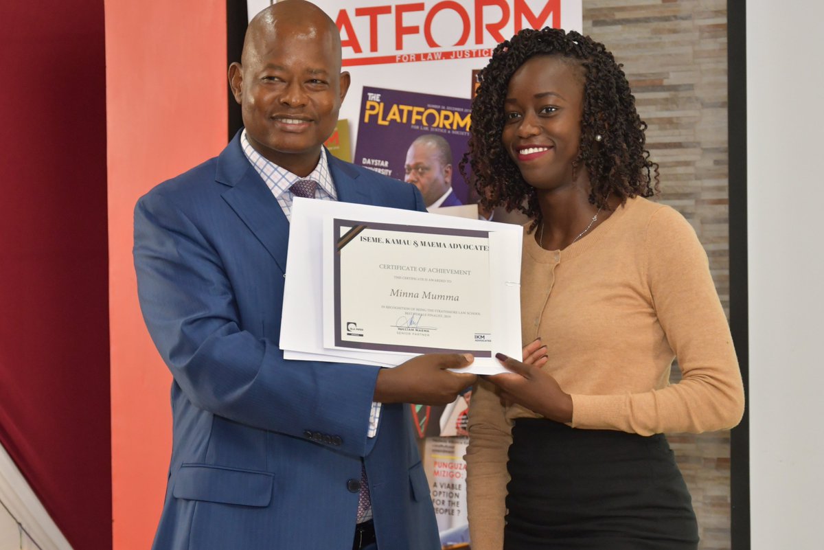 StrathU's tweet photo. Congratulations to the best male and female #Strathmore19 finalists from @StrathmoreLaw: Valentino Ojowi and Minna Mumma. #CBMadanawards https://t.co/SfNNul8f1g