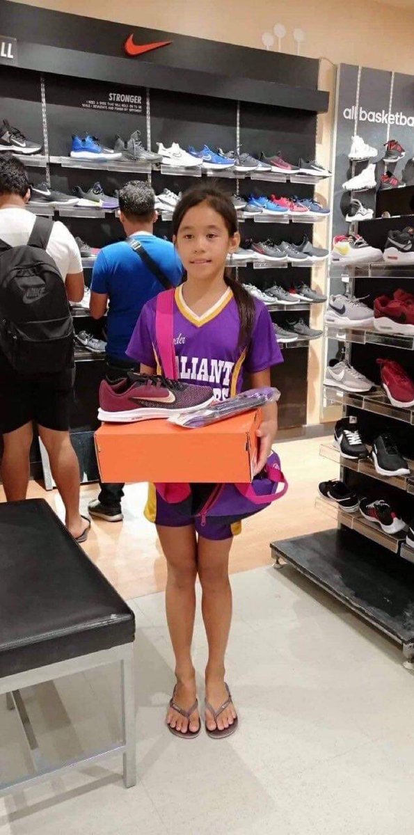SM City buys new shoes for Rhea Bullos 