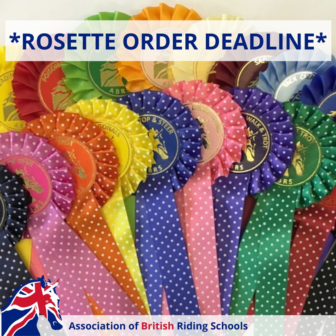 As Christmas is just around the corner, if you are running low on rosettes for rosette awards now is the time to order! The last date for ordering rosettes to arrive before Christmas is Monday 17th December. Contact the 01403 790 294 (open Mon - Thurs, 9am - 2pm) to order.