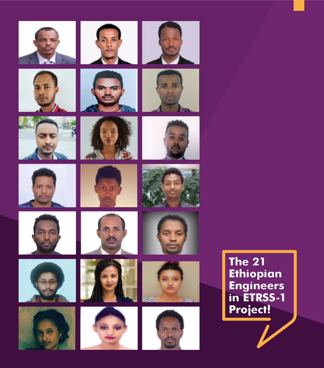 Ethiopia has 21 scientists who have worked on the ETRSS1 project of which 5 are women. This shows a tremendous progress in empowering our women in particular and our scientists in general. #TheSpaceGeneration #Ethiopia #ETRSS1