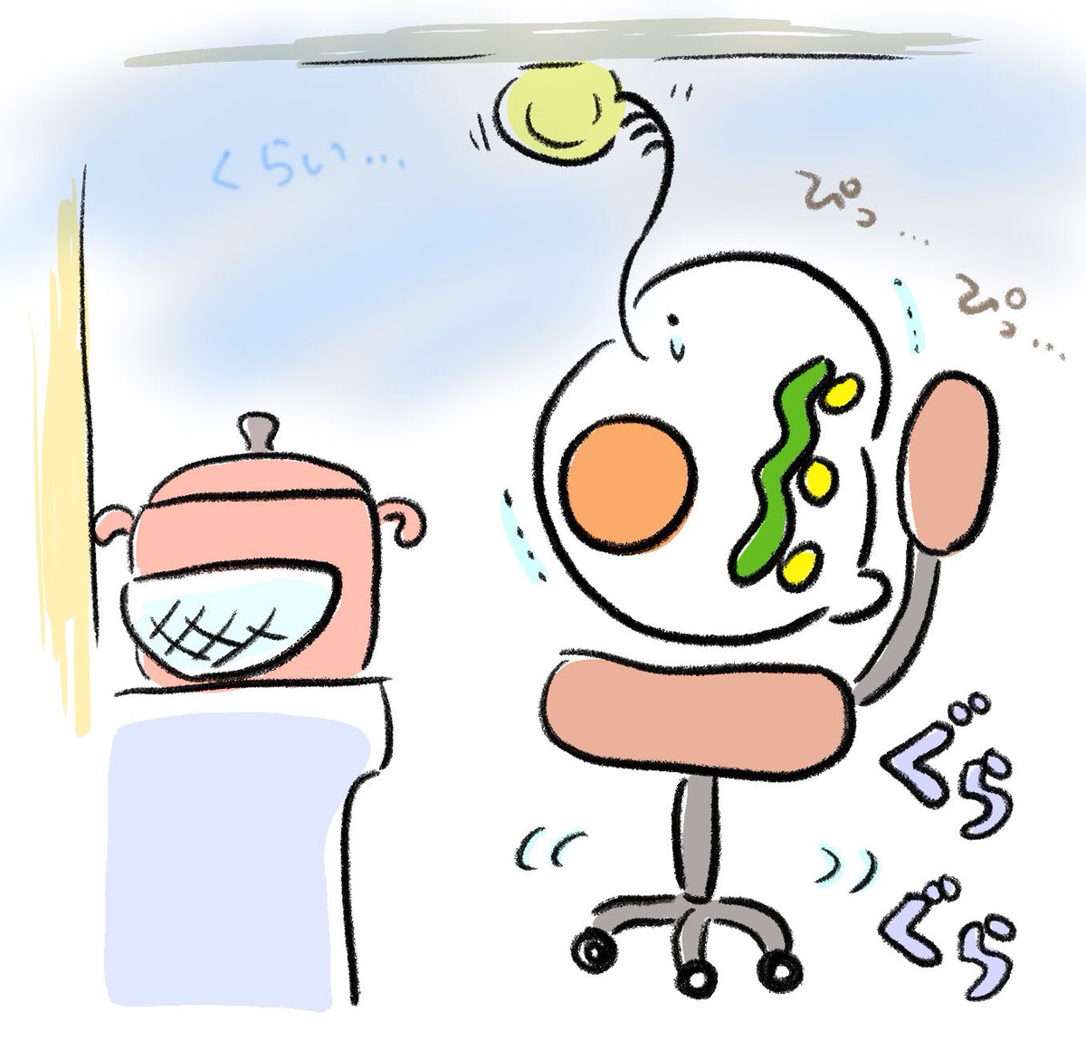 有枝ダフニア 台所の蛍光灯が切れました 暗い 交換 届かず 有枝ダフニア Comic Cartoon Art Character Manga Digitalart Cute 漫画 ミジンコ イラスト 絵 Illustration T Co Zz2ooikpap