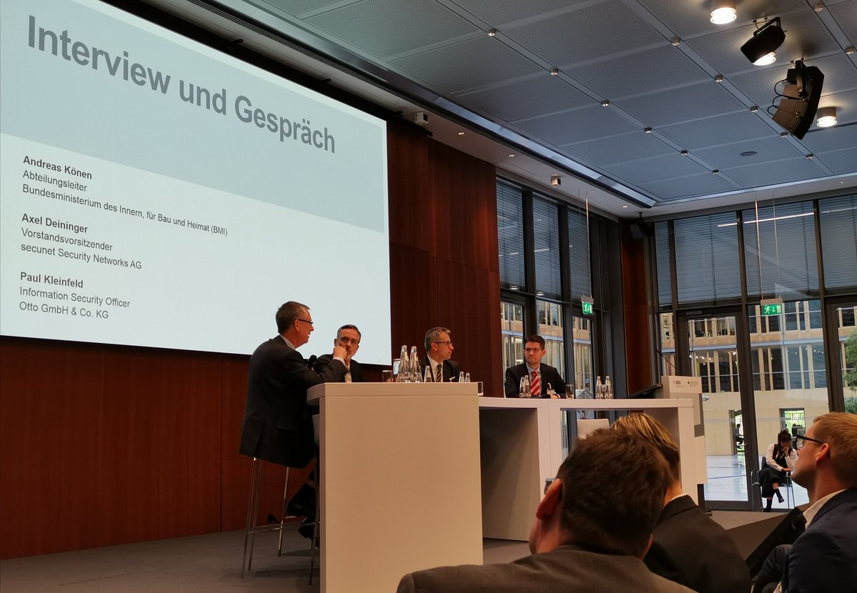 svetsight's tweet photo. #TagderSicherheit @Der_BDI #TdS19
Andreas Könen,
#Cybersicherheit, #BMI:
"Aktive Cyberabwehr"
sei Ausdruck digitaler Souveränität,
zudem Ultima Ratio & KEIN #Hackback!
Der Einsatz müsse durch >Rechtssetzung genau definiert sein.
#ITsecurity #Verteidigung #Sicherheit #resilience https://t.co/j1vHwaNS2n