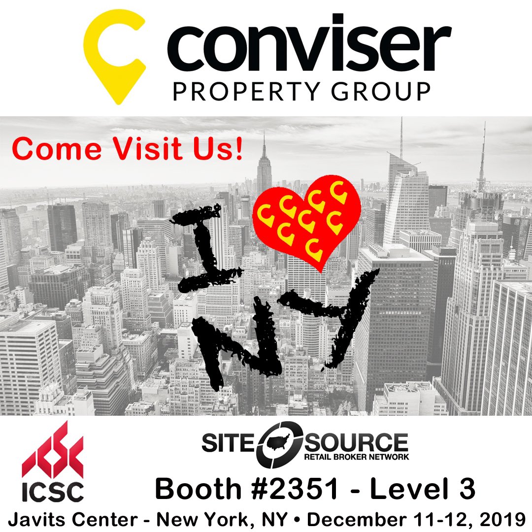 Come@see us at our booth. Booth 2351 Javits NYNY #sitesourceretailbrokernetwork #sitesource #icscnewyork #retailleasing #cre #restaurantspace #realestateadvisory #buildingsforsale #icsc #propertymanagement #placemaking #bostoncommercialspace