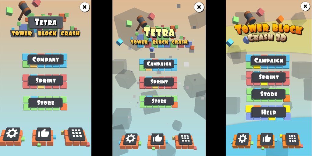 IgrushaLTD's tweet photo. Evolution of main menu panel.

#tower #crash #arcade #igrusha #block
#freegame #unity #android #towerblockcrash3d https://t.co/E0LyuJilWu