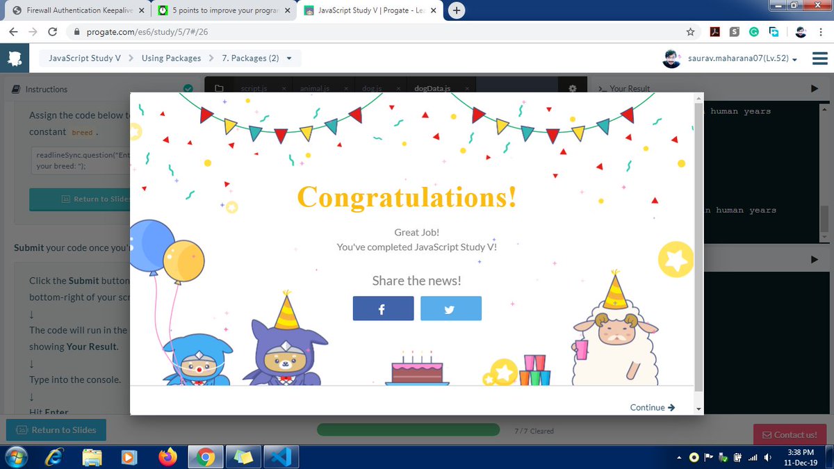 SouravRanjanMa4's tweet image. I got so engrossed that I forgot to tweet!! Being so serious is because of Progate! @progateEN  #CODE2SUCCESS #weekoflearning