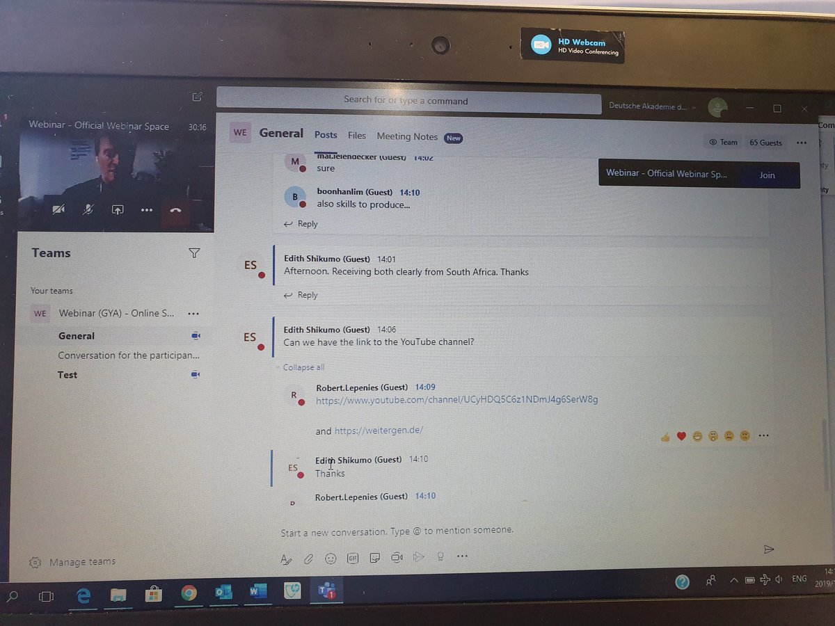 SAYAS_SA's tweet photo. e-Attending a webinar on 'How to undertake Science Communication' organised by @GlobalYAcademy with a host of other National Young Academies of Science sitting in different locations @RoulaILotz #Tech4Science https://t.co/hS17Am6rc2