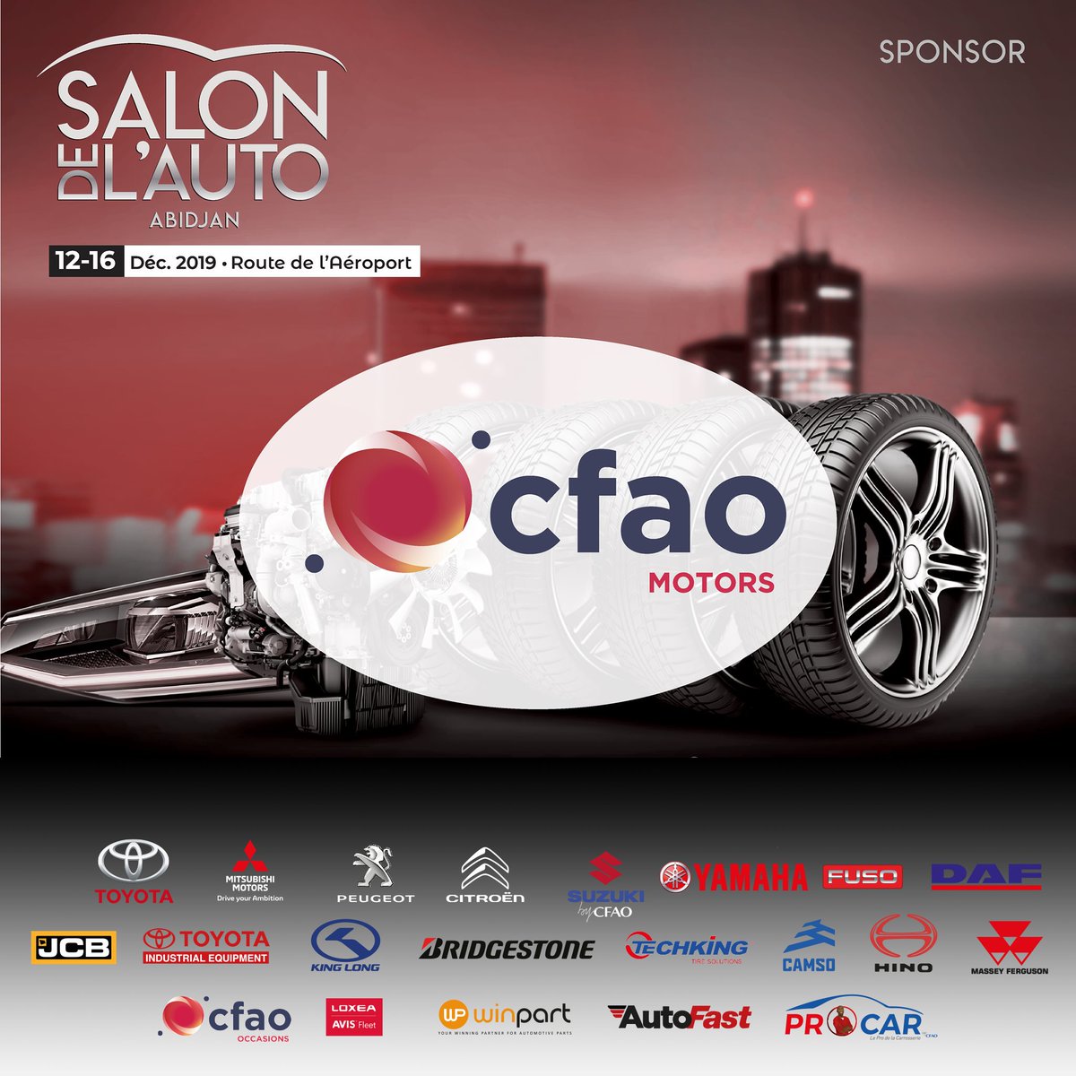 Toutes les marques de CFAO Motors vous donnent RDV au 1er Salon de l'Auto d'Abidjan jusqu'au 16 décembre 2019. 
#SAA2019 #SalonAutoAbj2019 #civ225 #civ #autoMoto #Peugeot #Citroen #Mitsubishi #Toyota #Suzuki #SuzukiByCFAO #Hino
