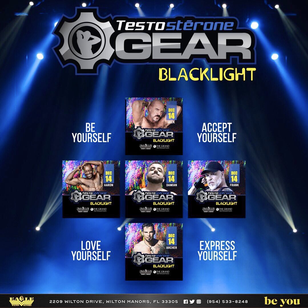 AaronTrainerXXX's tweet photo. Come check out @TestoParty’s Hot Blacklight Party this Saturday night at @EagleBarWM Sexy guys in Testosterone Gear 🔥 https://t.co/EqTdOutOhj