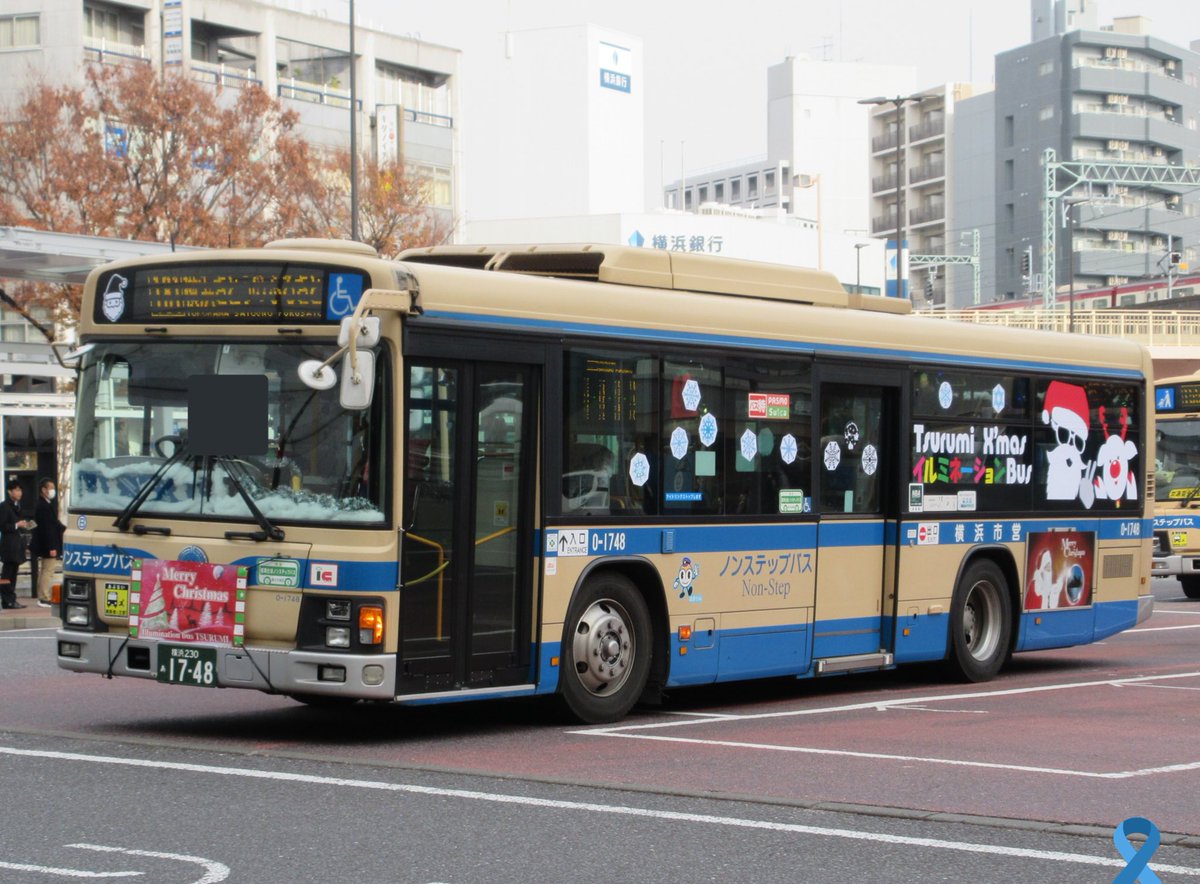 つばさ157号 בטוויטר 横浜市営バス 鶴見営業所 クリスマスバス 0 1748