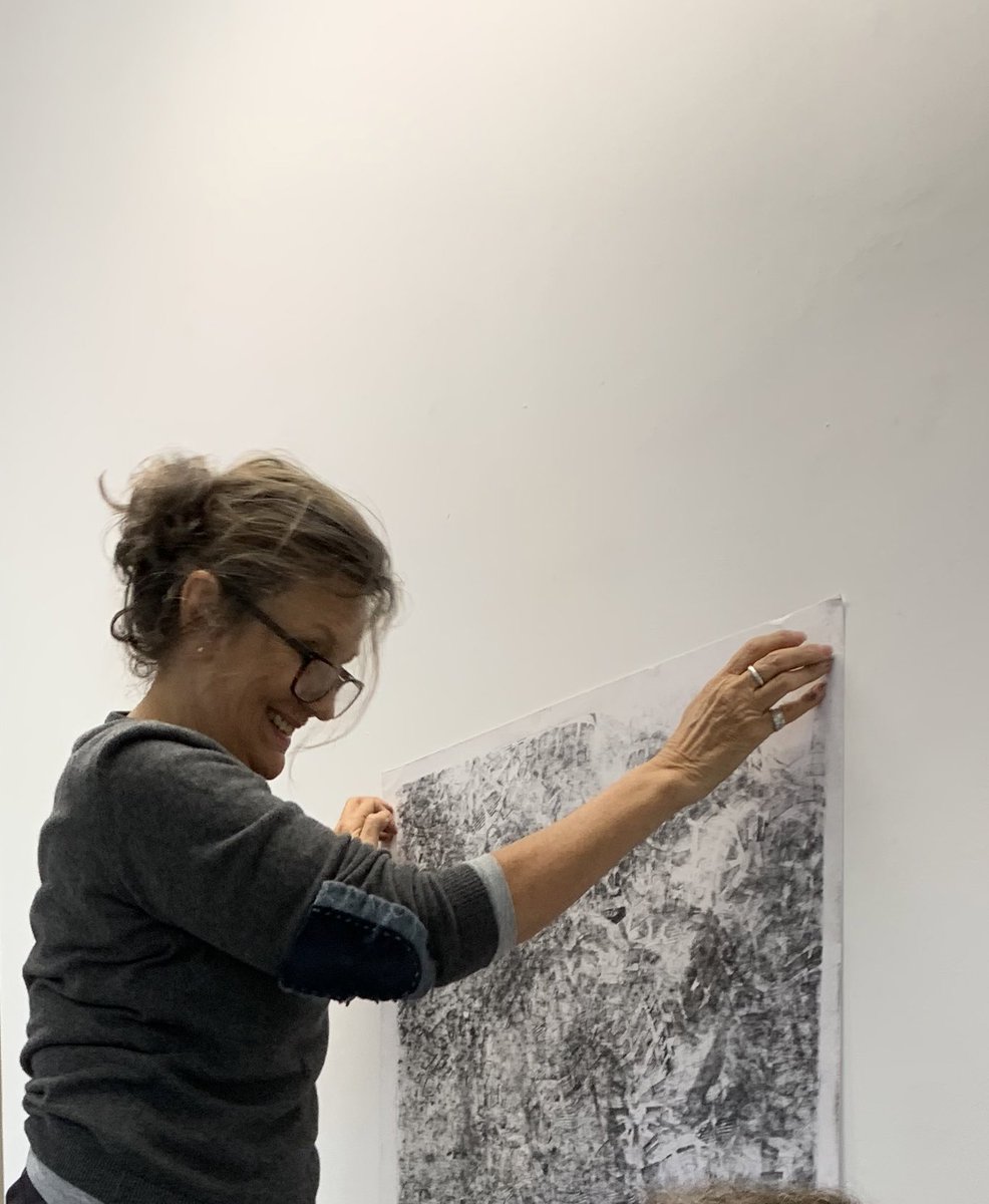 DrawingProjects's tweet photo. Install is underway for #ThinkingGraphite - an exhibition by 7 artists as the outcome of a residency at @ViarcoPortugal! Please join us on Saturday 14 December for the Preview from 12noon, and join in the free #DrawingDiscussion with the artists at 3pm. #DrawingMatters https://t.co/ADjNdtPLWG