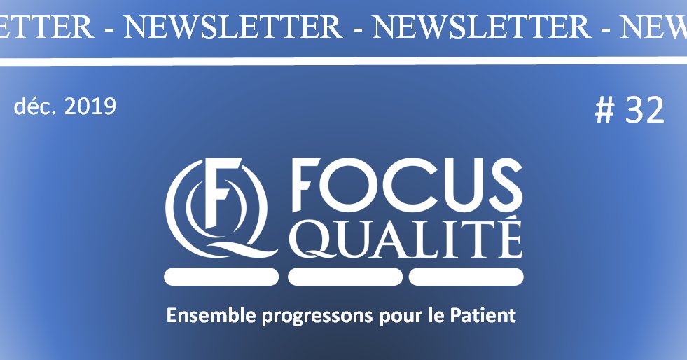 focusqualite's tweet image. Notre newsletter N°32 est disponible avec des actu, des retours d'expériences.... : EIGS : retour d’expérience 2018 de la HAS ; Bulletin REEVA Nouvelle Aquitaine N°15 ; des posters des JIQHS...
focusqualite.fr/actualites-qua…