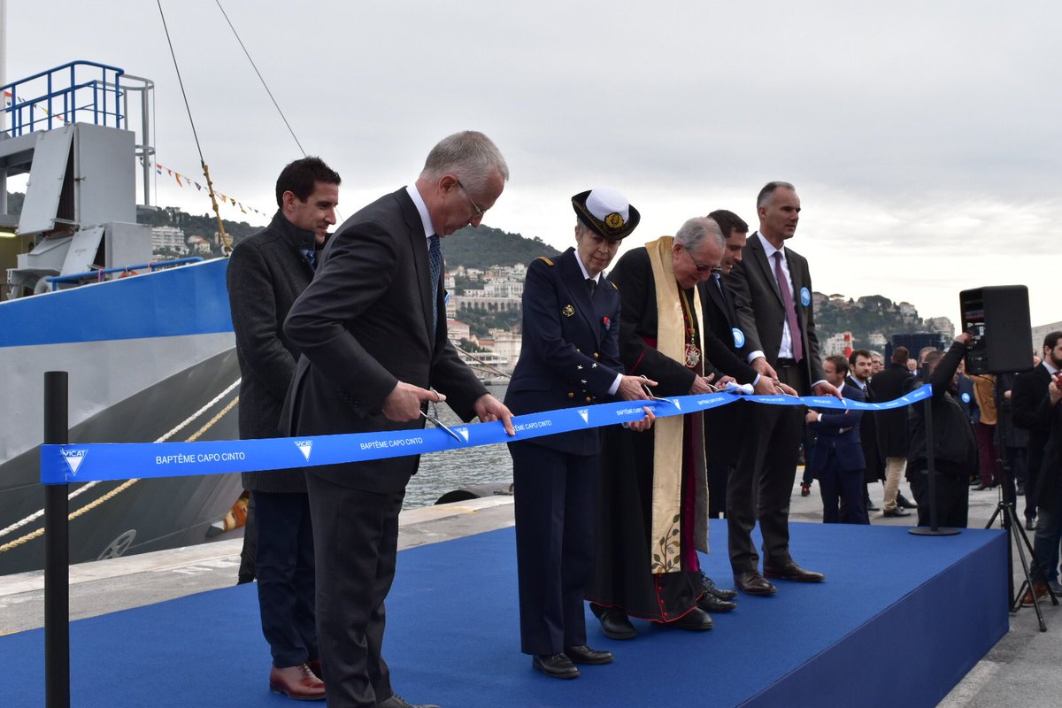 GroupeVicat's tweet photo. Le Capo Cinto est officiellement baptisé 🍾👏🏻
Nous lui souhaitons une longue vie en mer Méditerranée ⛴🌊 https://t.co/RHKlROZWMb